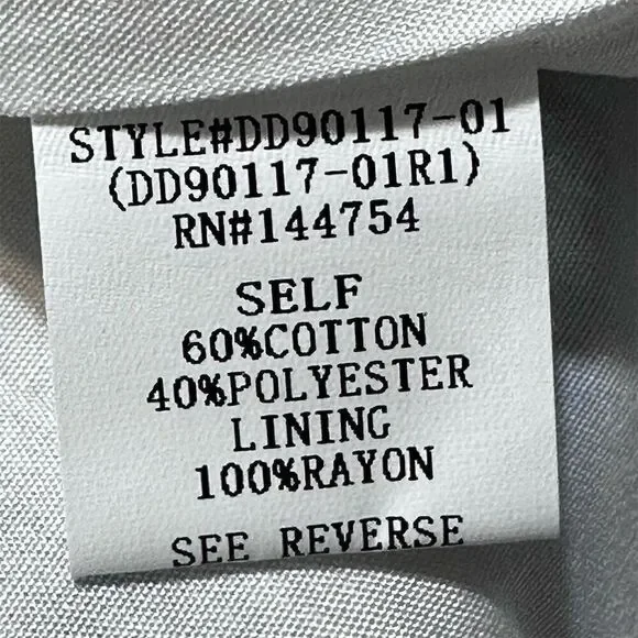 Davi & Dani Blue White Striped Sleeveless Waist Tie Belt Seam Pockets Wrap Dress - Picture 8 of 11